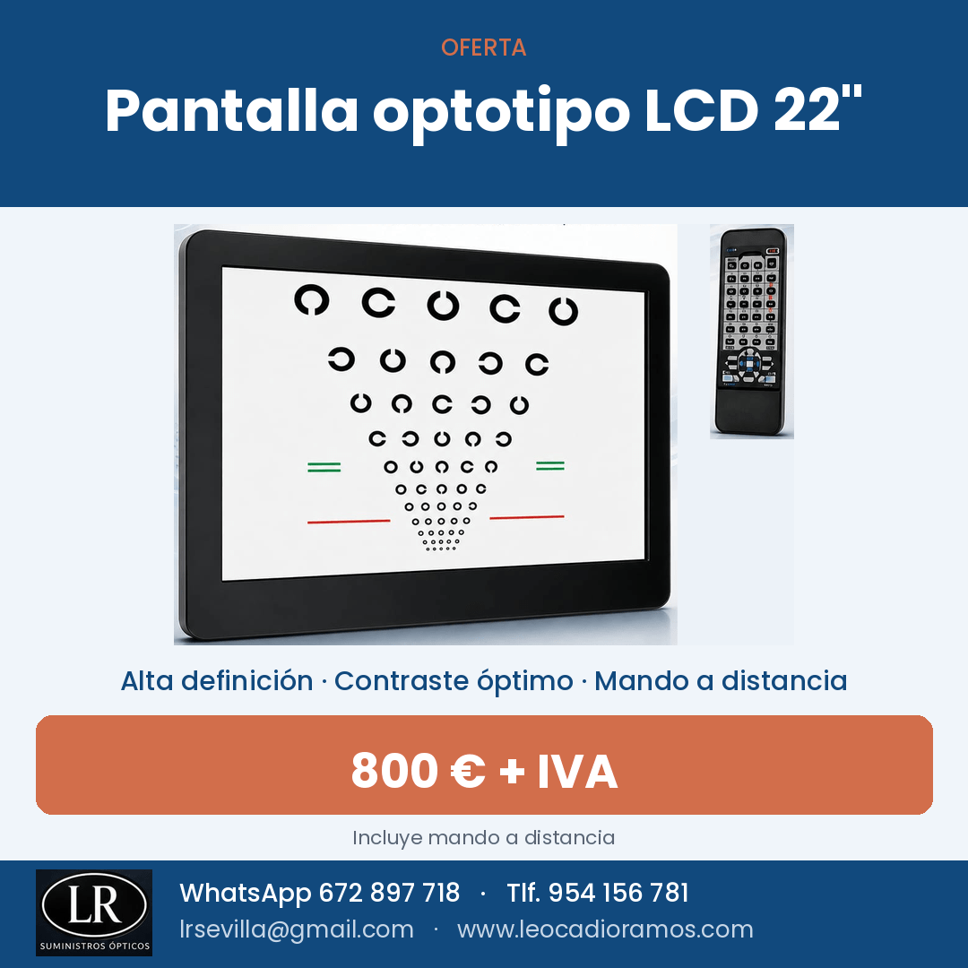 Oferta octubre: pantalla optotipo LCD 22